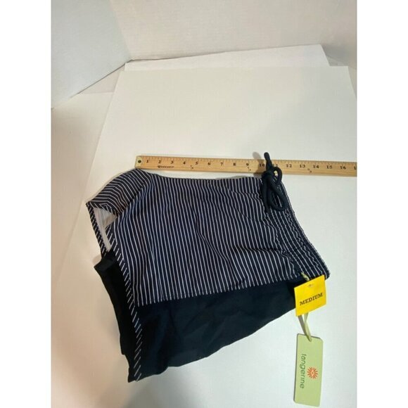 Tangerine Black & White Striped Shorts Elastic Waist Women’s Size Medium NWT - Picture 10 of 11